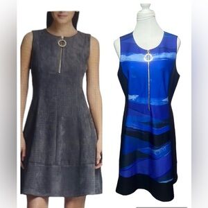 DKNY Scuba Fit And Flare Dress